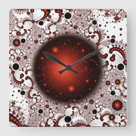 Ruimteavontuur Fantasy Fractal Art Vierkante Klok