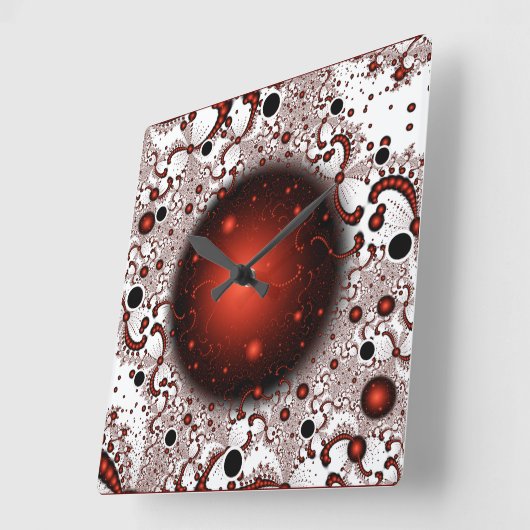 Ruimteavontuur Fantasy Fractal Art Vierkante Klok (Hoek)