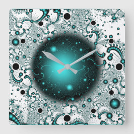 Ruimteavontuur Fantasy Fractal Art Vierkante Klok