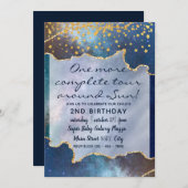 Ruimteavontuur Galaxy Kind 2e verjaardag Kaart (Voorkant / Achterkant)