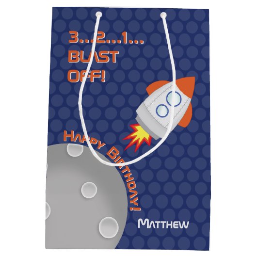 Ruimteavontuur Medium Cadeauzakje (Achterkant)