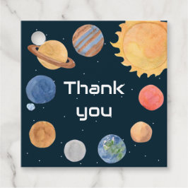 Ruimteavontuur: Planeten Bedankjes Labels