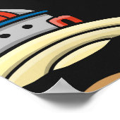 Ruimteavontuur: planeten, rakettenpatroon. poster (Hoek)