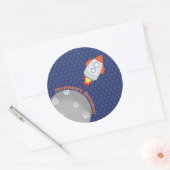 Ruimteavontuur Ronde Sticker (Envelop)