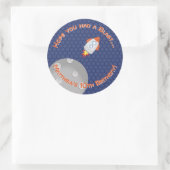 Ruimteavontuur Ronde Sticker (Tas)