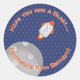 Ruimteavontuur Ronde Sticker