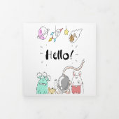 Ruimteavontuur Verjaardagsuitnodiging - Flat Kaart (Cover)