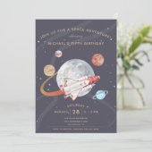 Ruimteavontuurlijk jongetje kaart (Staand voorkant)