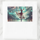 Ruimteballerina Rechthoekige Sticker (Tas)