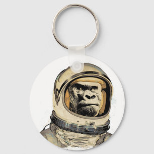 Ruimteband Gorila espacial Raum-Affe Singe de l'e Sleutelhanger