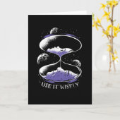 Ruimtebesparend Inspirerend Hourglass Life Cadeau Kaart (Gele Bloem)