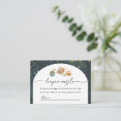 Ruimtebesparende kaart | Ruimtevaart-Baby shower (Staand voorkant)