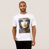 Ruimtebesparende, prachtige T-shirt met kleur (Voorkant volledig)