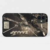 Ruimtebestrijding  komische telefooncel Case-Mate iPhone case (Achterkant (horizontaal))