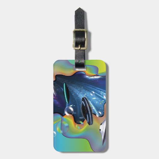 Ruimtebezoekers Bagagelabel (Voorkant verticaal)