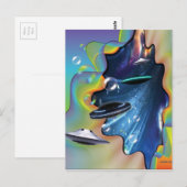 Ruimtebezoekers Briefkaart (Voorkant / Achterkant)