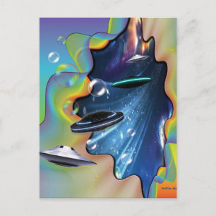 Ruimtebezoekers Briefkaart