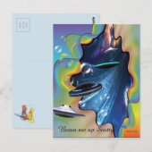 Ruimtebezoekers Briefkaart (Voorkant / Achterkant)