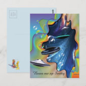 Ruimtebezoekers Briefkaart (Voorkant / Achterkant)