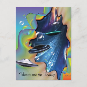 Ruimtebezoekers Briefkaart