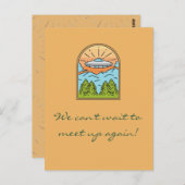 Ruimtebezoekers van UFO-ruimteregistratie ontmoete Briefkaart (Voorkant / Achterkant)