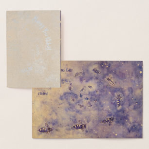 Ruimtebijen - Birthday-kaart Folie Kaarten