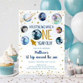 Ruimteblauw goud eerste reis rond de zon kaart