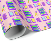 Ruimteboeken Roze Cadeaupapier (Rol Hoek)