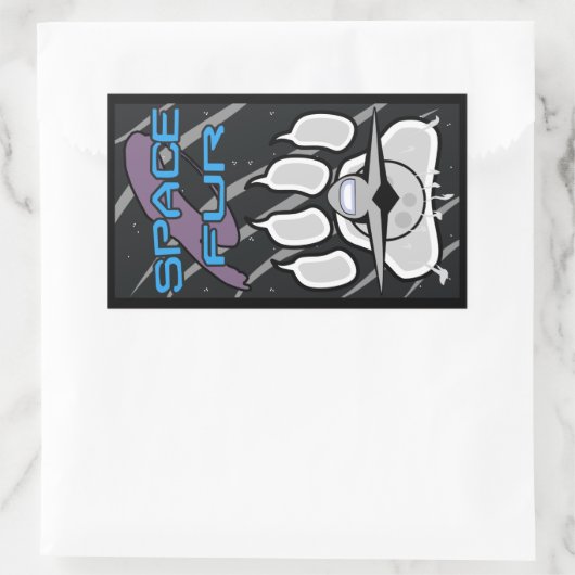 Ruimtebont Rechthoekige Sticker (Tas)