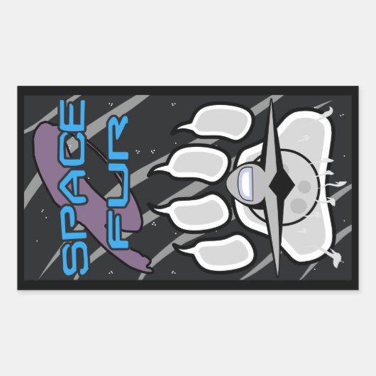 Ruimtebont Rechthoekige Sticker (Voorkant)