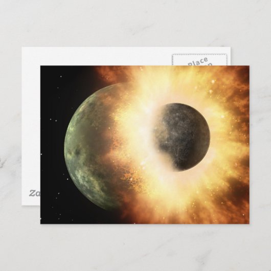 Ruimtebotsing Briefkaart (Voorkant / Achterkant)