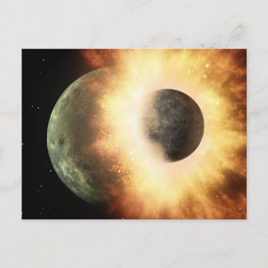 Ruimtebotsing Briefkaart (Voorkant)