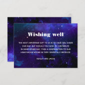 Ruimtebruiloft wenst het beste. Nachtsterren. heel Informatiekaartje (Voorkant / Achterkant)