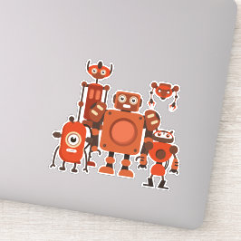 Ruimtebuitenaardse robots vinyl sticker