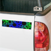 Ruimtebundelspillen - blauw/groen bumpersticker (Op Truck)