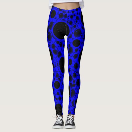 Ruimtebundelspillen - blauw leggings (Voorkant)