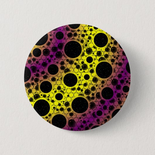 Ruimtebundelspillen - geel/Paars Ronde Button 5,7 Cm (Voorkant)
