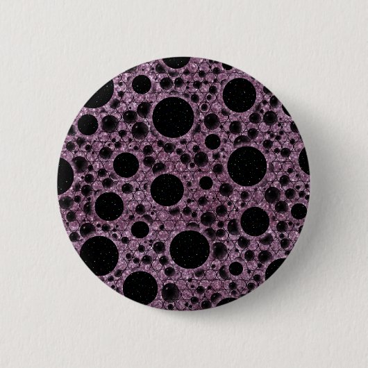 Ruimtebundelspillen - Glitter roze Ronde Button 5,7 Cm (Voorkant)