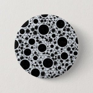 Ruimtebundelspillen - Glitter White Ronde Button 5,7 Cm