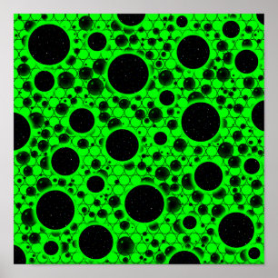 Ruimtebundelspillen - groen poster