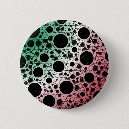 Ruimtebundelspillen - groen/wit/rood ronde button 5,7 cm (Voorkant)