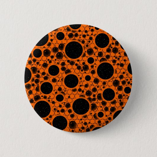 Ruimtebundelspillen - Oranje Ronde Button 5,7 Cm (Voorkant)