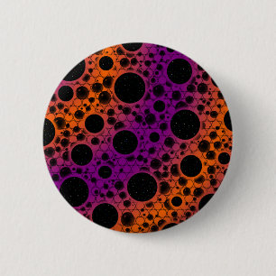 Ruimtebundelspillen - Paars/Oranje Ronde Button 5,7 Cm