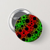 Ruimtebundelspillen - rood/groen ronde button 5,7 cm (Voorkant /achterkant)