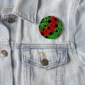 Ruimtebundelspillen - rood/groen ronde button 5,7 cm (In situ)