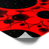 Ruimtebundelspillen - rood poster (Hoek)