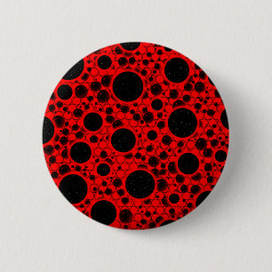 Ruimtebundelspillen - rood ronde button 5,7 cm