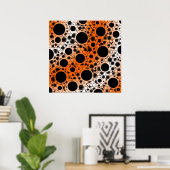 Ruimtebundelspillen - wit/Oranje Poster (Thuiskantoor)