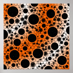 Ruimtebundelspillen - wit/Oranje Poster