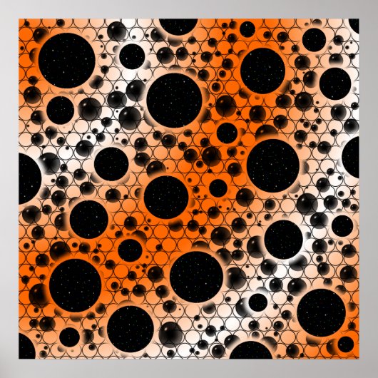 Ruimtebundelspillen - wit/Oranje Poster (Voorkant)